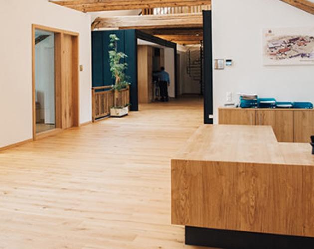 modern office in former stable