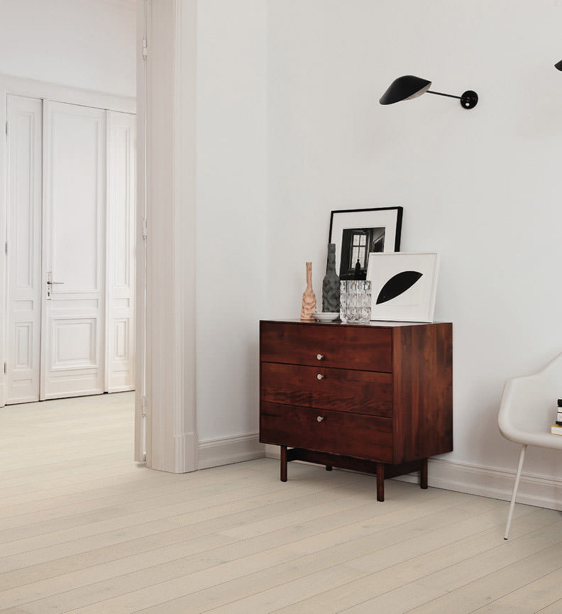 Parkett 3500 LA 2V Eiche gletscherweiss Universal struk  Int01