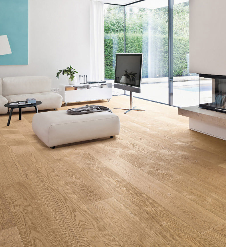 Parkett LA Plaza 4V Eiche weiss Markant stark struk  Int01