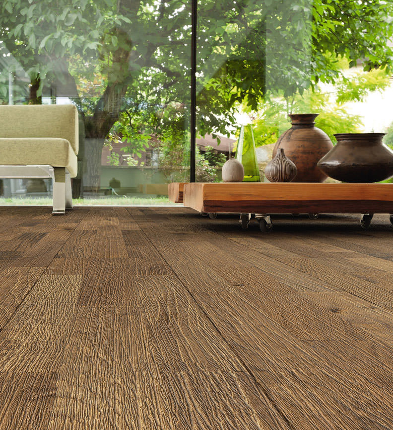 Parkett SB 4V Bernsteineiche Favorit relief struk  Int01