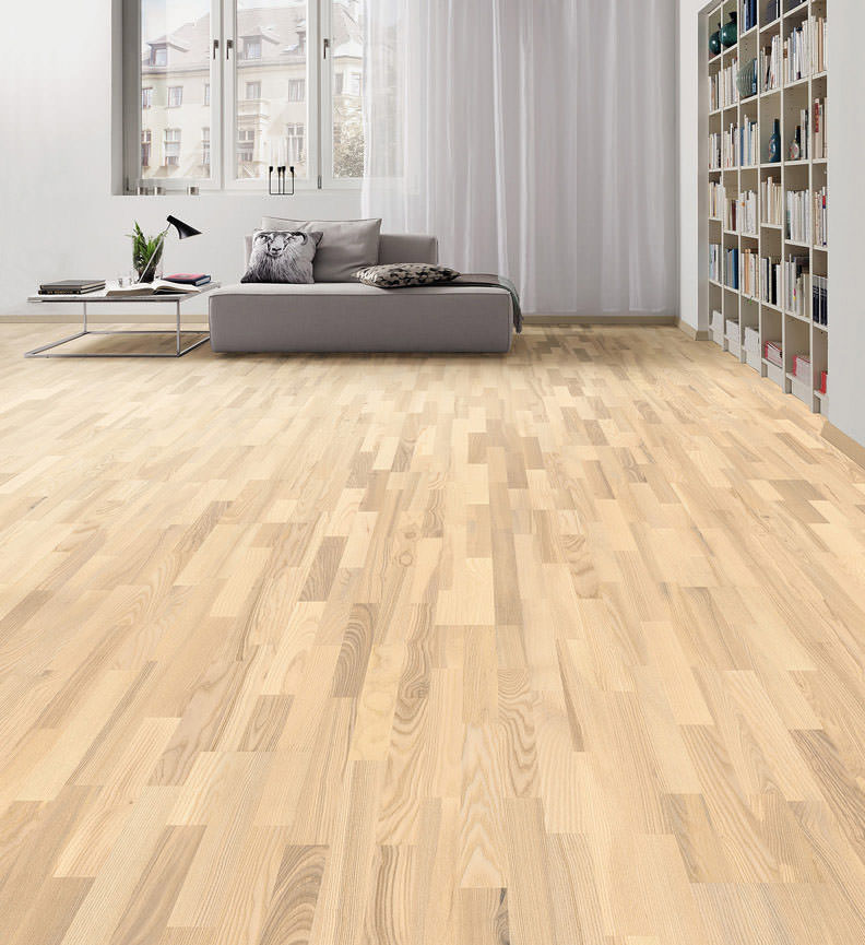 Parkett 3500 SB Esche lichtweiss Universal struk  QV