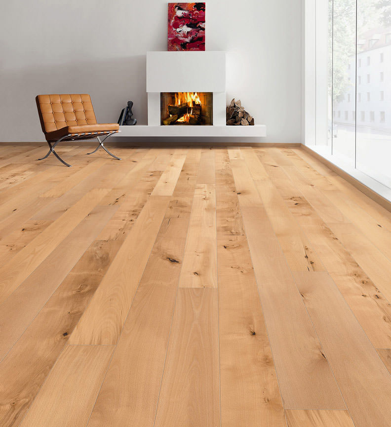 Parkett LA 4V Buche gedaempft Sauvage struk 