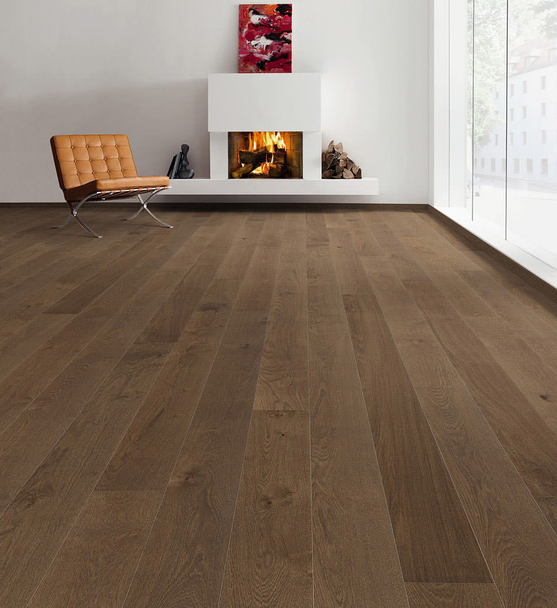 Parkett LA 4V Eiche Puro earth Markant struk  QV