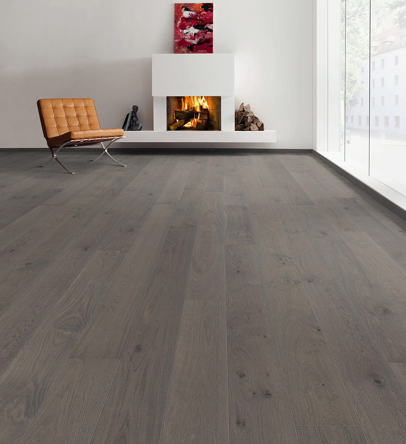 Parkett LA 4V Eiche Puro vulcano Markant struk  QV