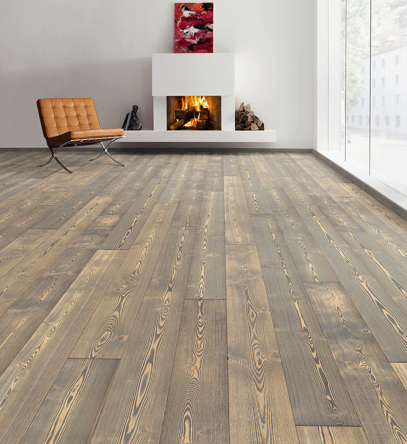 Parkett LA 4V Laerche tabakgrau Markant reto struk  QV